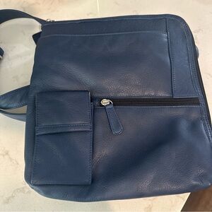 OSGOODE‎ MARLEY Leather Crossbody Bag w/ Adjustable strap, Magnetic pocket Blue